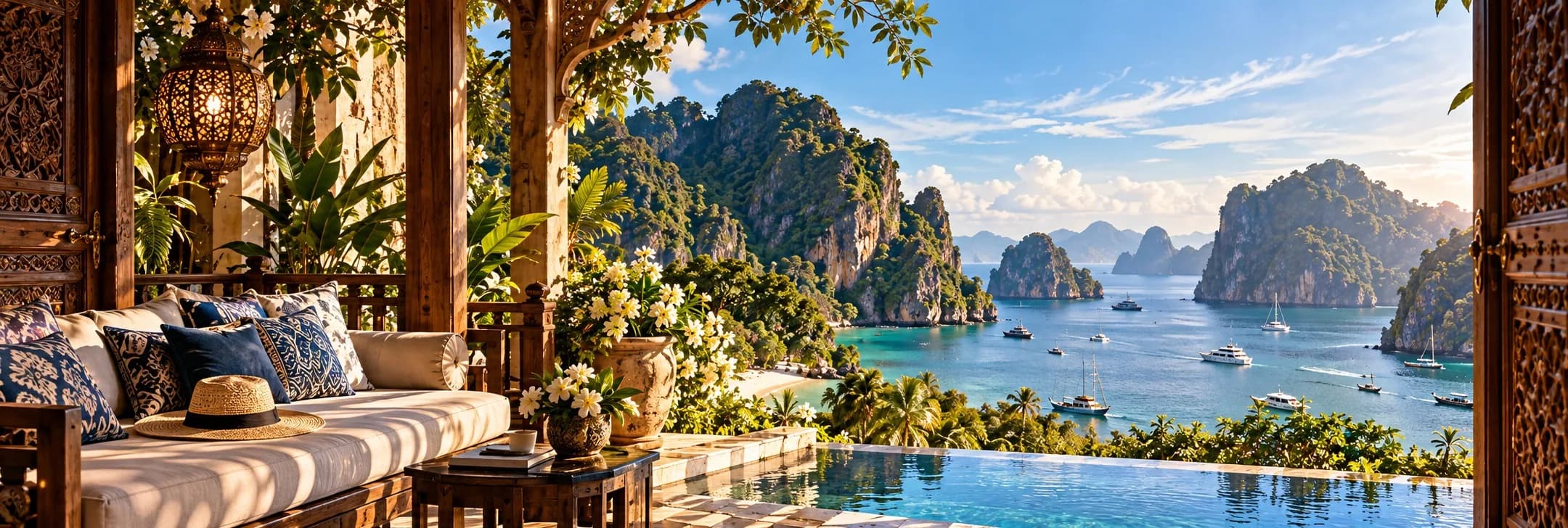 Tropical cove from a private terrace