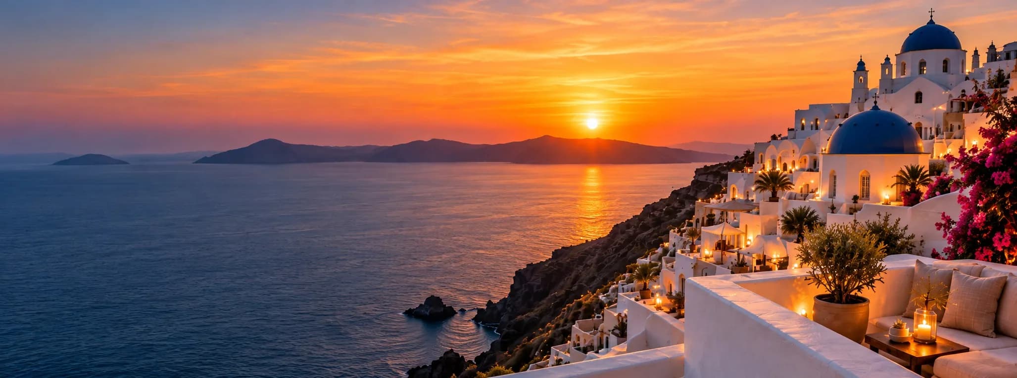 Santorini at sunset